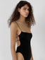 Fine Strap One Piece Black