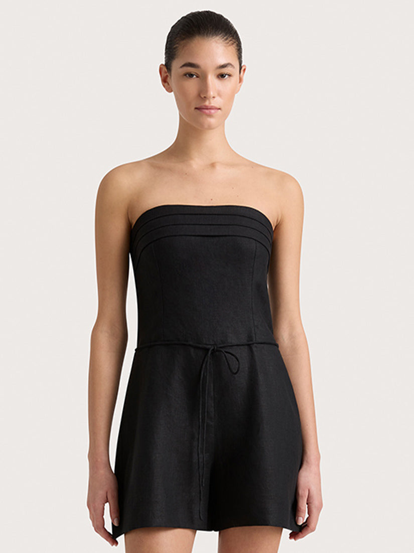 Fleuri Playsuit Black