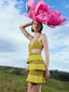 Hand-Beaded Fringe Mini Dress Absinthe