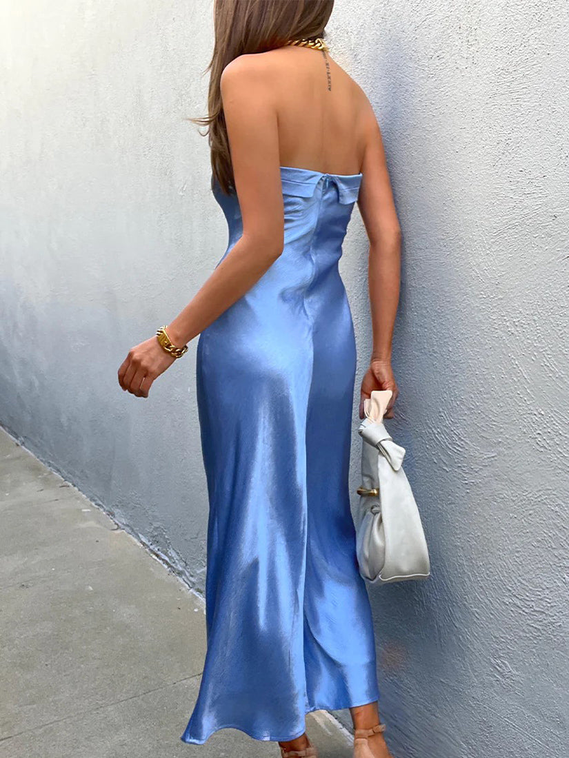 Leila Slip Dress Blue