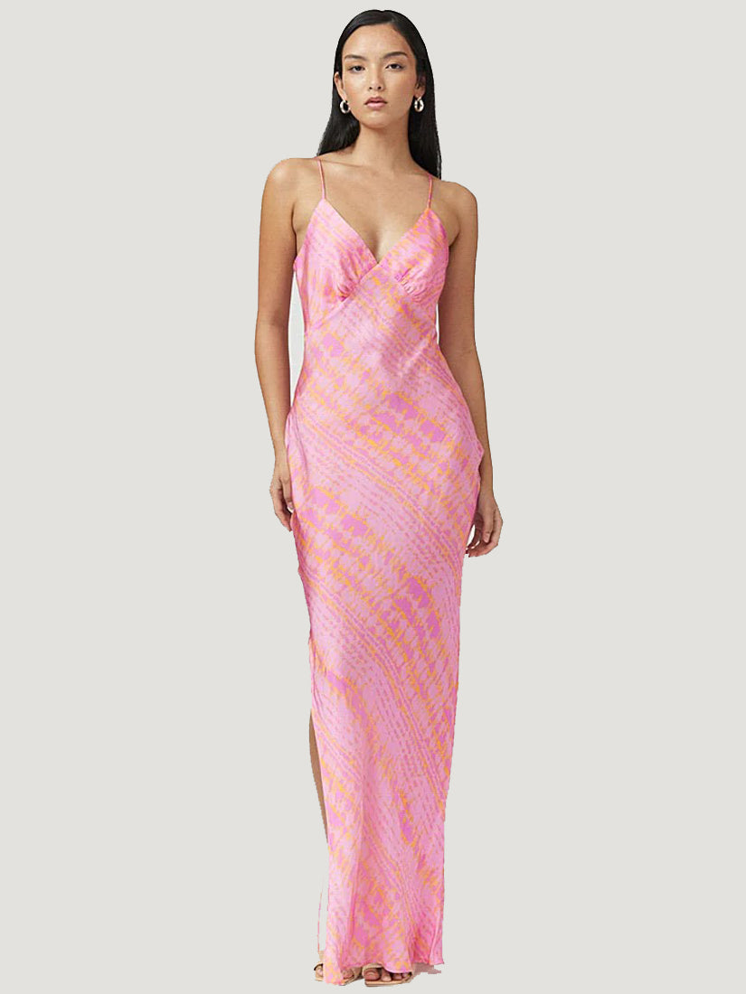 Leyla Slip Dress Pink Tie Dye