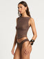 Lia Tank Top Rosewood Mesh