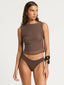 Lia Tank Top Rosewood Mesh