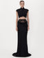 Lila Satin Skirt Black