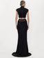 Lila Satin Skirt Black