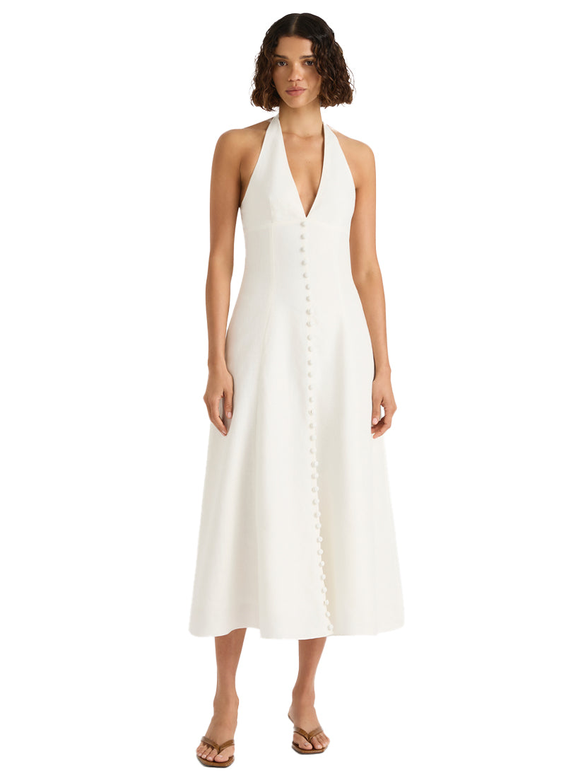 Marie Midi Dress White