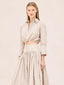 Mazi Top Tan/White