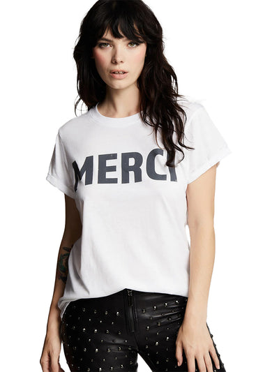 Merci Burnout Tee White
