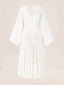 Morocco Knot Emb Kaftan Ivory