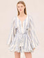 Palmari Knot Emb. Dress Blue/Ivory