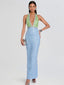 Pixi Embroidered Dress Pistachio/Glace
