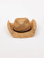 Raffia Crochet Cowboy Natural/Black Wrap