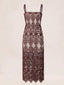 Ravello Dress Brown Crochet
