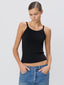 Chloe Rib Tank Black