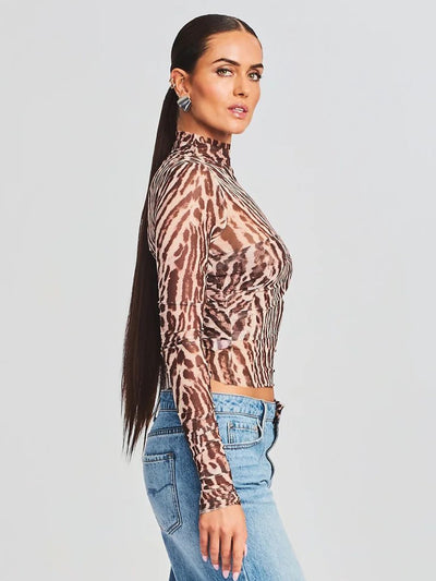 Sana Top Tan Ocelot