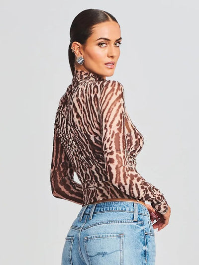 Sana Top Tan Ocelot