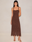 Ravello Dress Brown Crochet