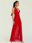 Teghan Mesh Dress Derby Red