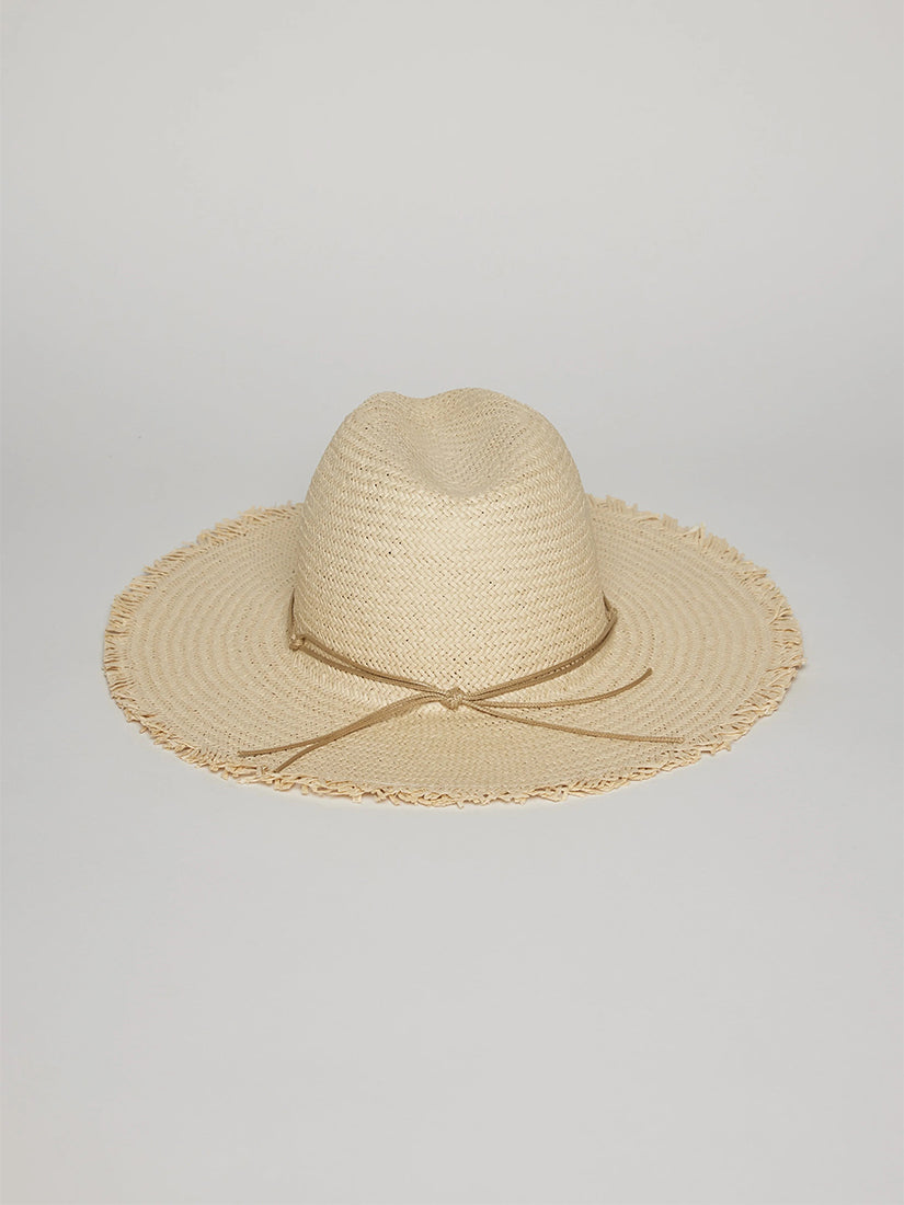 Traveler Continental with Fringe Natural/Tan Cord Hat