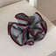 Polka Dot Gingham Ruffled Hair Scrunchie