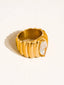 Ambré 18K Gold Non-Tarnish Marquise CZ Statement Ring