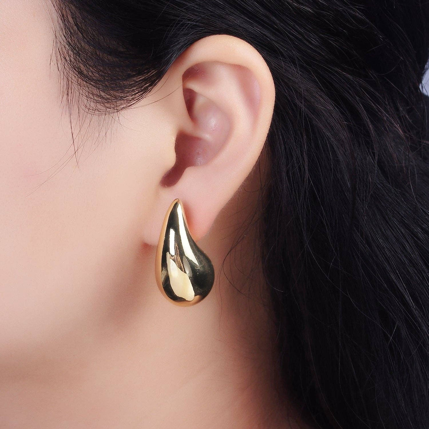 Chunky Modern Teardrop Stud Kylie Earrings