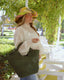 St. Tropez Straw Handbag Cappucino
