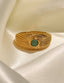 Punk Green Gemstone Ring