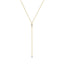 14k Vermeil CZ Stone Lariat Necklace