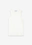 Daisy Ribbed Tank Top White