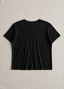 Cotton Modal Slub Crew Tee Black