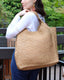 Mamie XL Straw Handbag Black Zebra Stripe