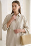 Shirt and Bermuda Linen Set Beige