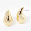 Gold-Dipped Chunky Water Drop Post Earrings Gold
