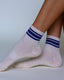 Retro Shortie Grip Socks Off White & Blue
