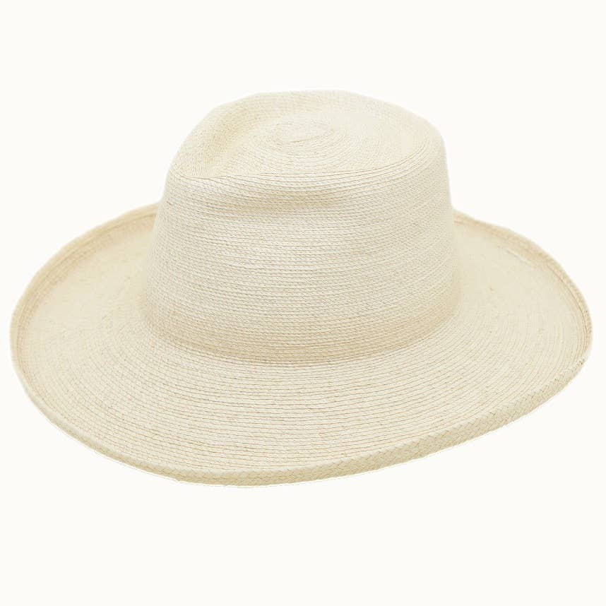 Fine Palm Leaf Straw Pencil Brim Western Hat, UPF 50+
