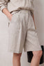 Shirt and Bermuda Linen Set Beige