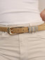 Metal Core Belt in Shiitake: Shiitake Suede with Mixed Metal Hardware / S
