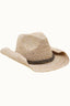 Shimmer Gold Threaded Raffia Cowboy Hat