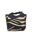 Mamie XL Straw Handbag Black Zebra Stripe