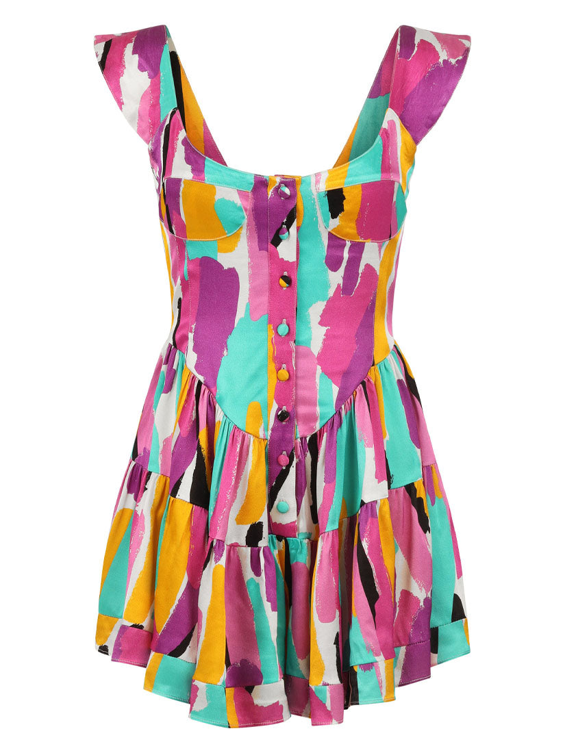 The Elisabeth Romper Dress Abstract Paint