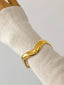 Corey 18K Gold Non-Tarnish V Shaped Bracelet