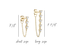 14k Vermeil CZ Dangle Chain Stud Earrings- Mini