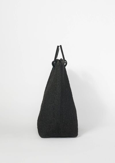 Large Cotton Weaved Tote Bag Black