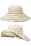 KEANU 100% Heavy Cotton Twill Raw Edge Bucket Hat, 4" Brim