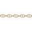 14k Vermeil Pave' CZ Anchor Link Chain Bracelet