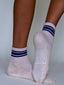 Retro Shortie Grip Socks Off White & Blue