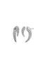 Pave Tusk Ear Jacket Silver